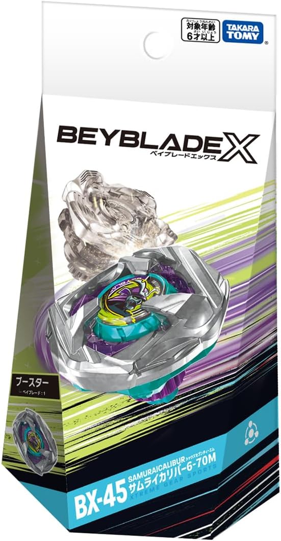 Beyblade X - BX-45 Samurai Calibur 6-70M - Version Japonesa